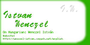 istvan wenczel business card
